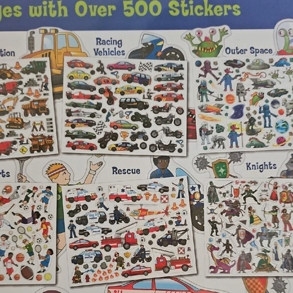 Melissa & Doug Sticker Collection and Reusable Habitats Sticker Pad Bundle New